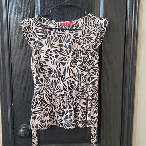 NWOT Elle blouse, Size 10, black and tan
